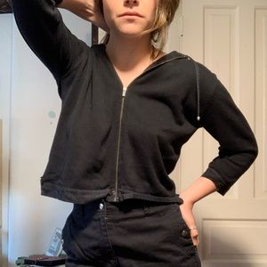 Black zip up hoodie